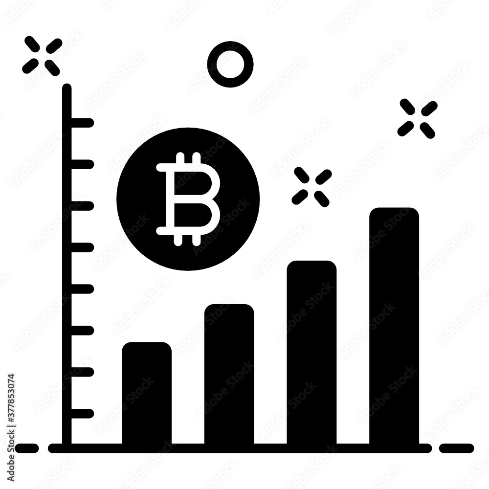 Bitcoin growth chart in modern flat icon design
Bitcoin growth chart in modern flat icon design