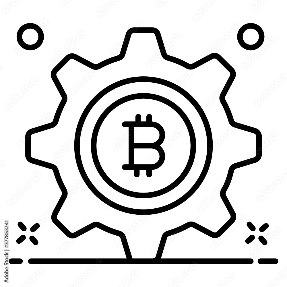 
Bitcoin management icon design, financial setting vector 
