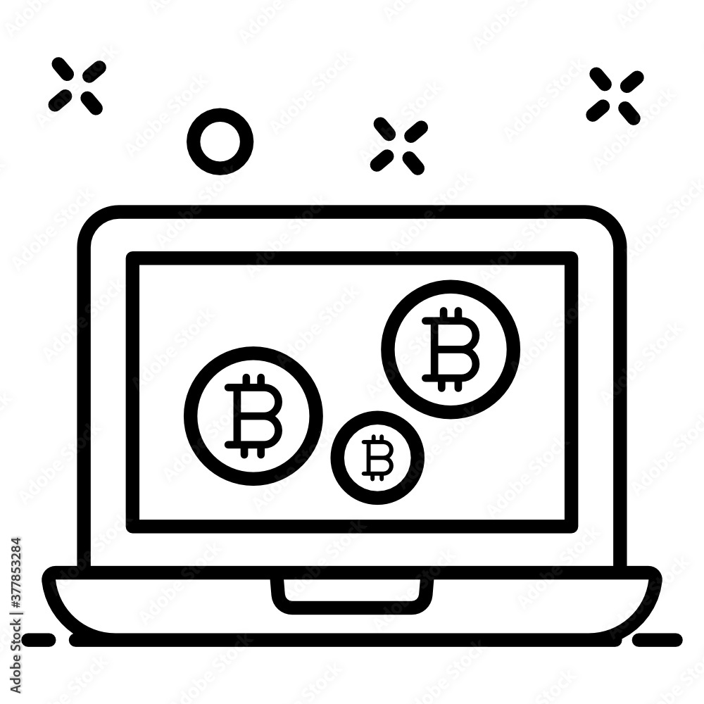 
An editable vector style of digital currency, flat icon 
