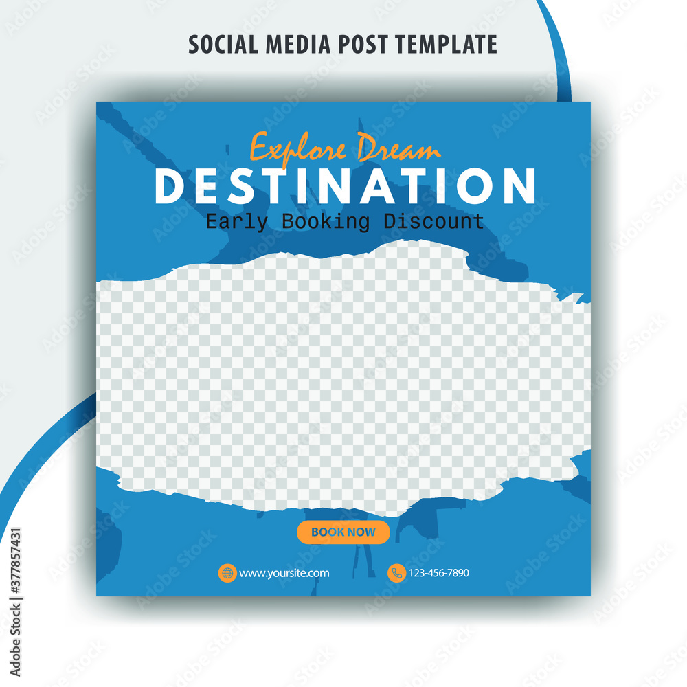 Abstract social media design post travel, Template for social media post, template design for travel ads Abstract social media design post travel, Template for social media post, template design for travel ads