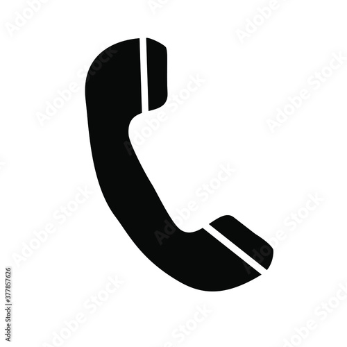 retro telephone handset on a white background, vector illustration