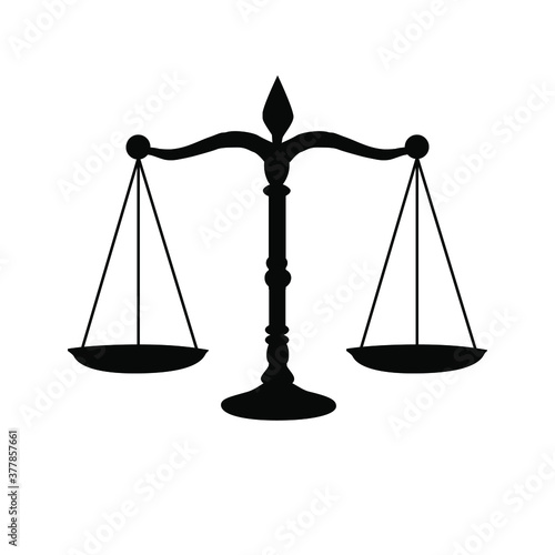 scales icon on white background, vector illustration