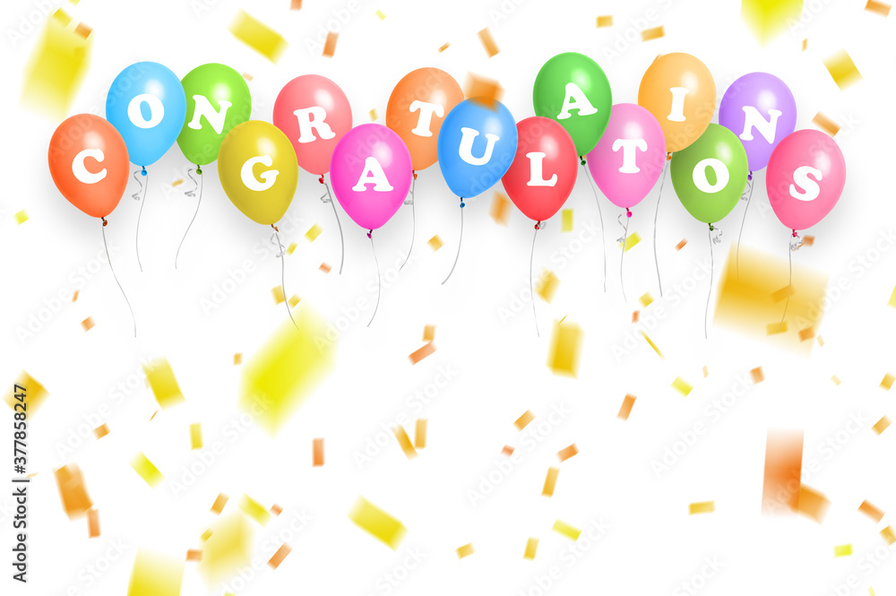 congratulations colorful balloons congratulations colorful balloons