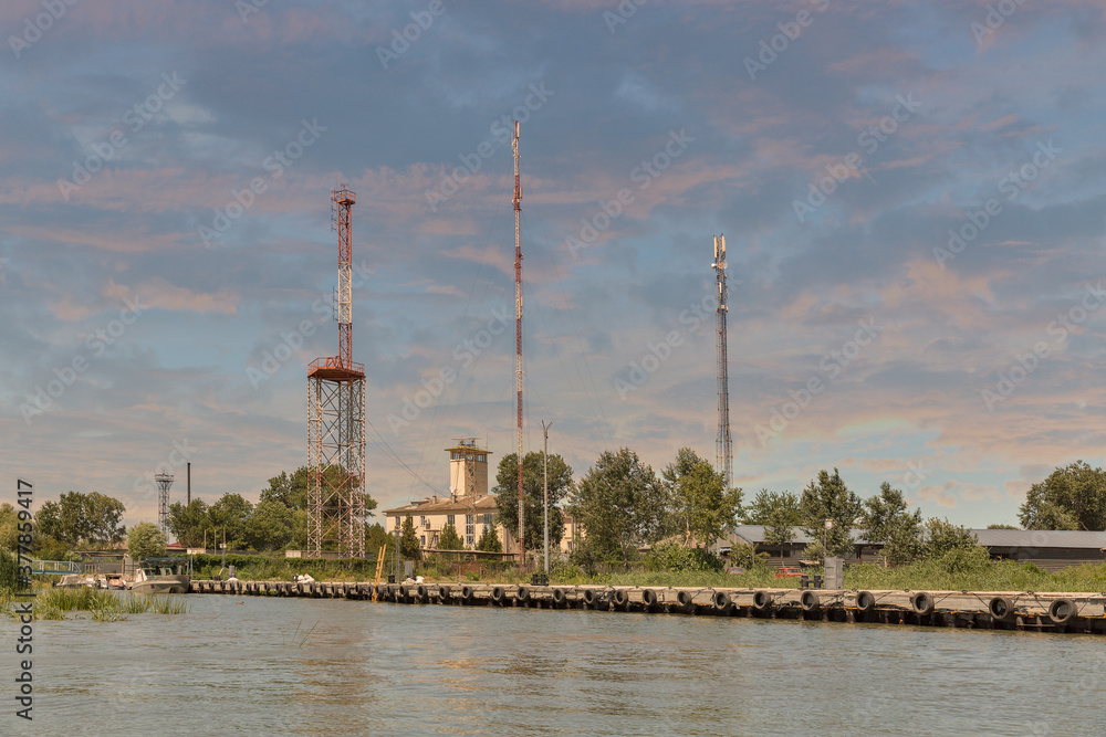 Radar antennas in Vilkove, Ukraine.