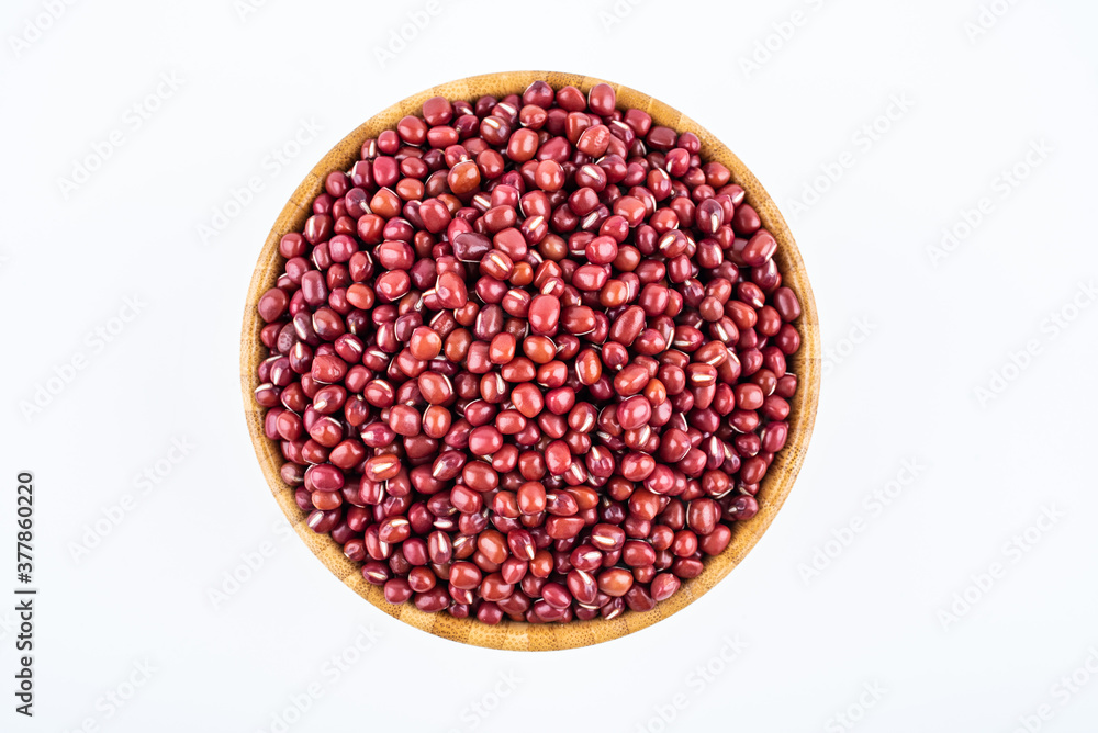 Red beans in a bowl on white background Red beans in a bowl on white background