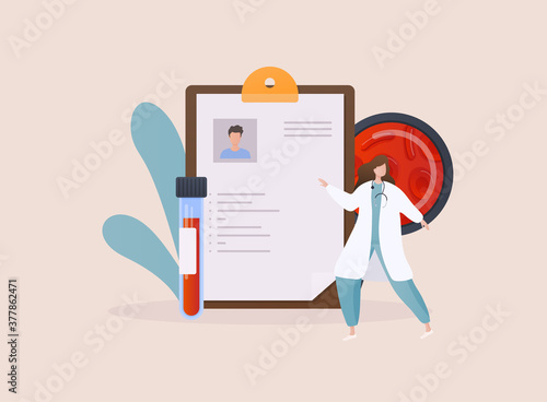 Medical record concept. Medical diagnosis, medical history, patient card.