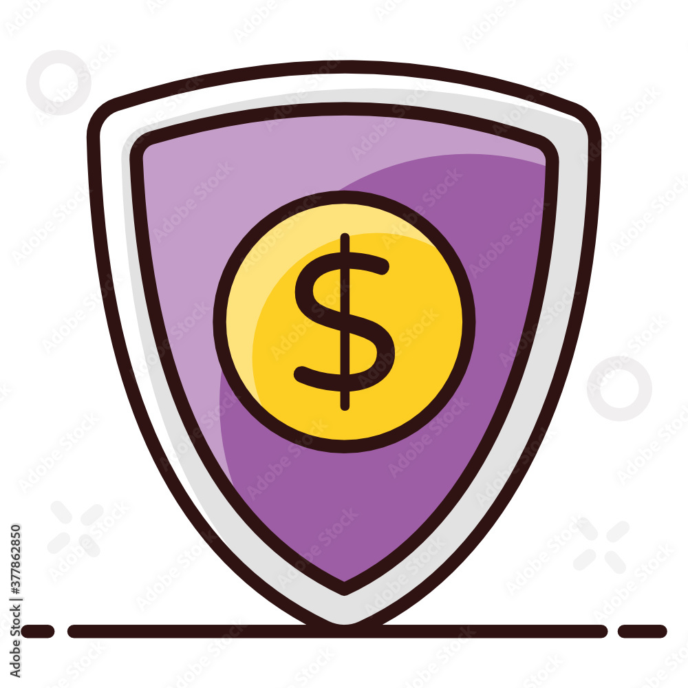 Dollar on a security shield, financial shield
Dollar on a security shield, financial shield