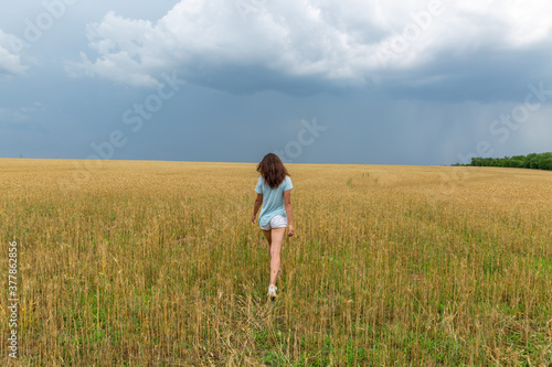 Young Woman In Wheat Field At Summer © spaceneospace