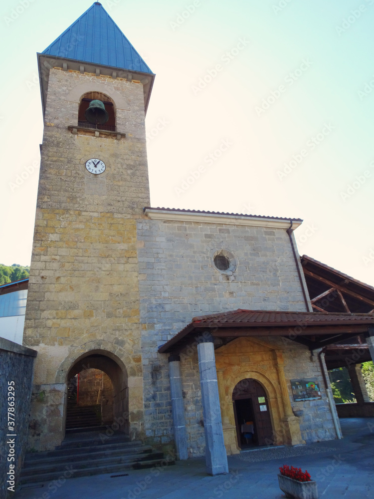 Church of San Juan Bautista in Belauntza, Gipuzkoa, Spain