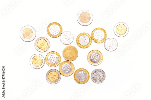 Algeria money coins isolated on white background