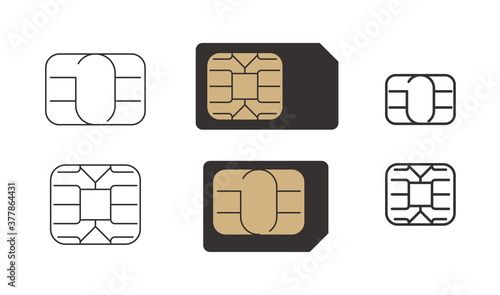 Sim card symbol. Cellular, gsm icon