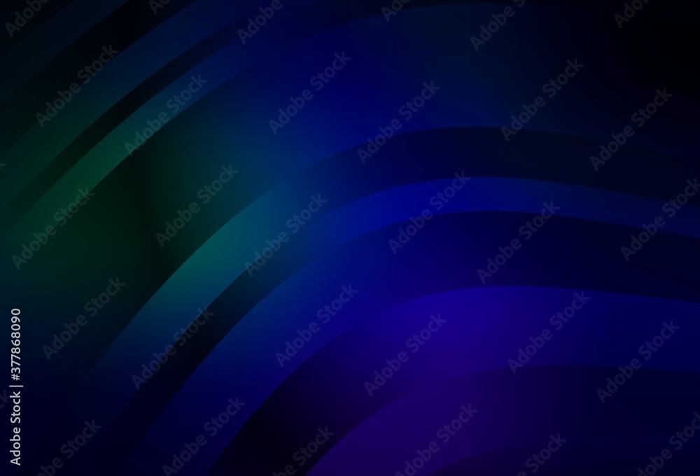 Obraz premium Dark Blue, Green vector template with wry lines.