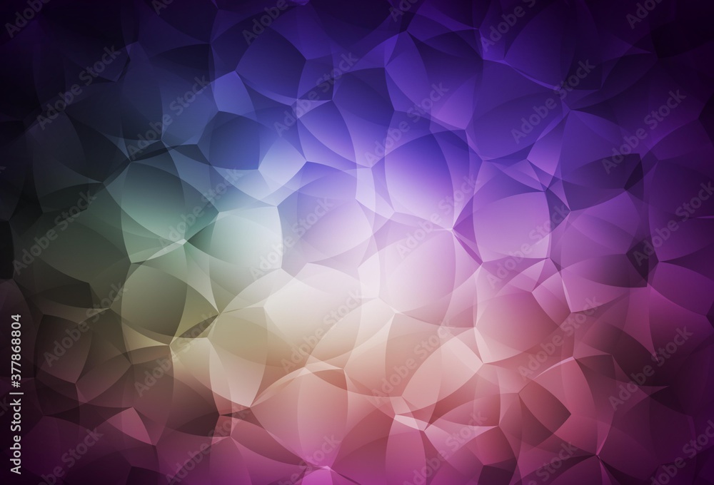 Obraz premium Dark Pink, Green vector background with abstract shapes.