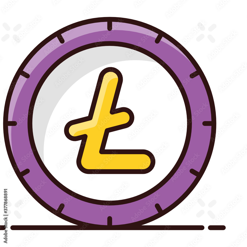 Obraz premium Litecoin icon in editable style 