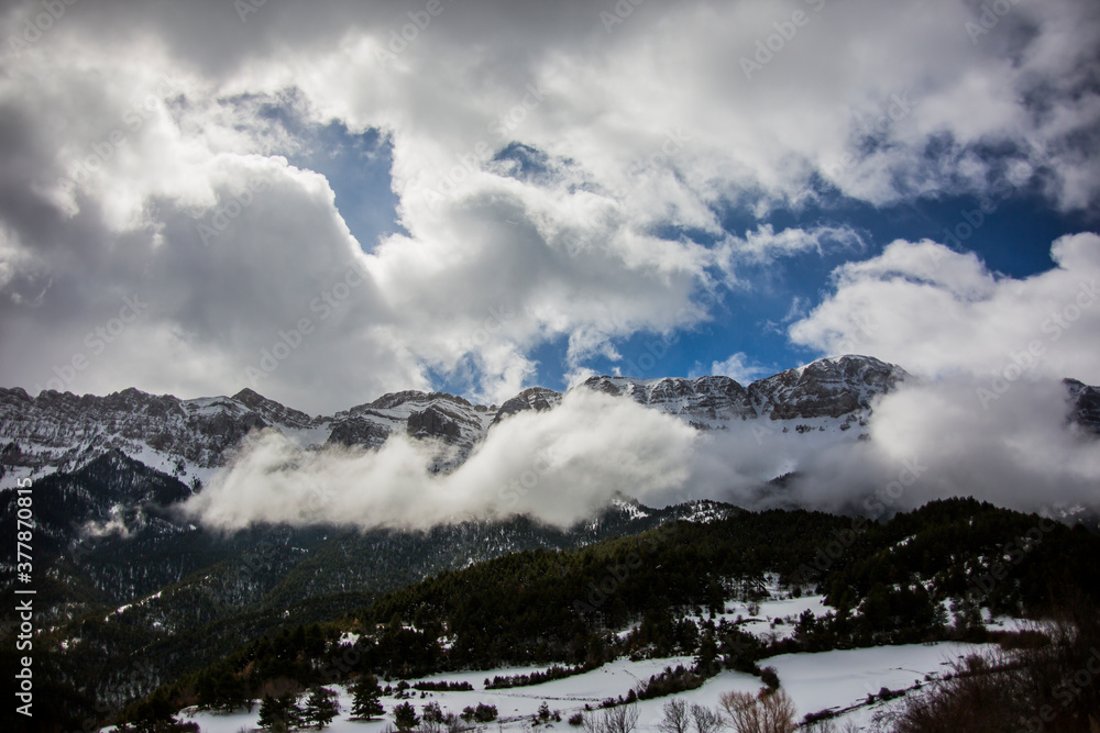 Obraz Winter Serra Del Cadi in La Cerdanya, Pyrenees, Spain