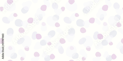 Pastel transparent flower petal dot seamless pattern. Hand drawn purple floral petal on white background. Great for women and girls fashion fabric, textile, wrapping paper, scrapbooking. Surface