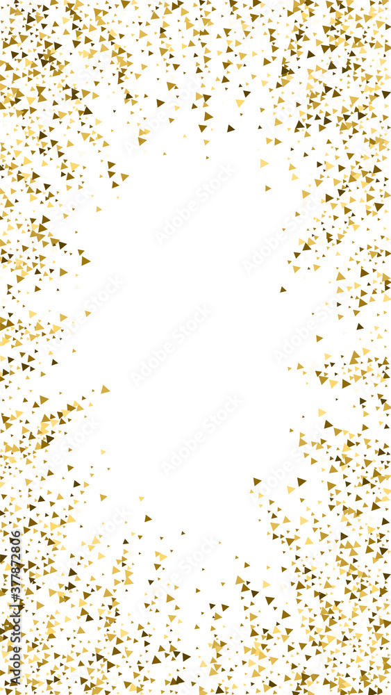 Gold triangles luxury sparkling confetti. Scattere Gold triangles luxury sparkling confetti. Scattere