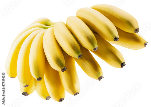 bunch of bananas isolated on a white background