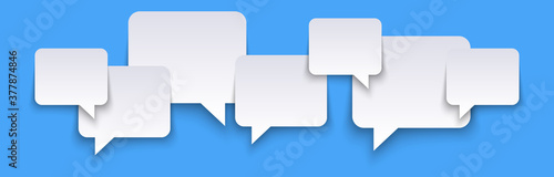 speech bubbles row with free space