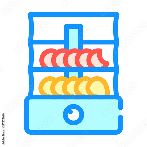 dryer for vegetables and fruits color icon vector illustration