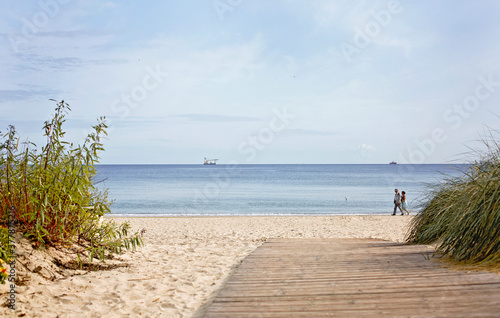 Baltic sea coast, Baltic sea and sandy beach on a summer day