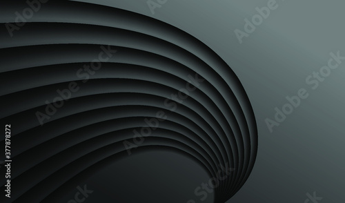 Abstract relief background. Black surface and wavy pattern. Vector EPS10