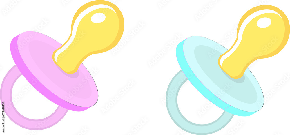 Obraz premium Baby pacifiers vector
