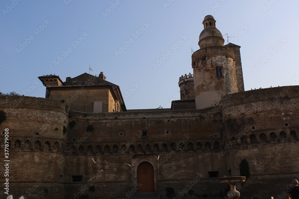 historical buildings in city center of vasto city in abruzzo region of italy