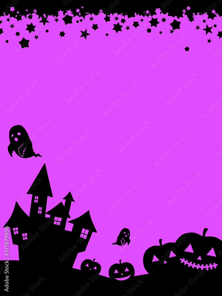 Purple Background Material Halloween Ghost Pumpkin Castle 
