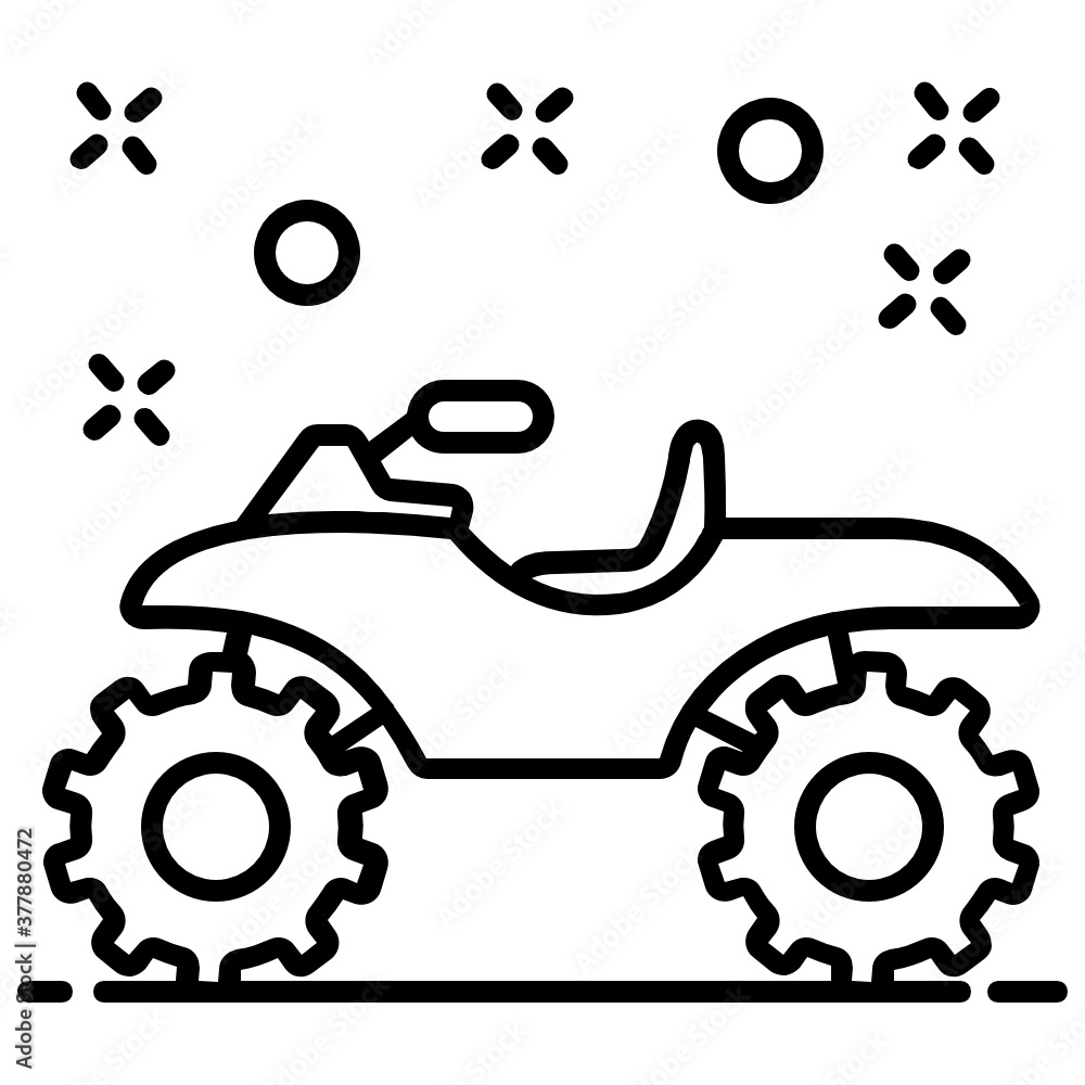 
Monster bike vector style, heavy bike in editable style 
