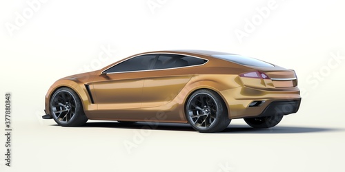 3D rendering of a brand-less generic car