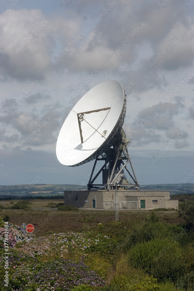 goonhilly down satellite dishes cornwall england uk