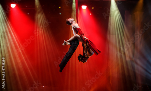 Aerialist  perform live in the show. photo