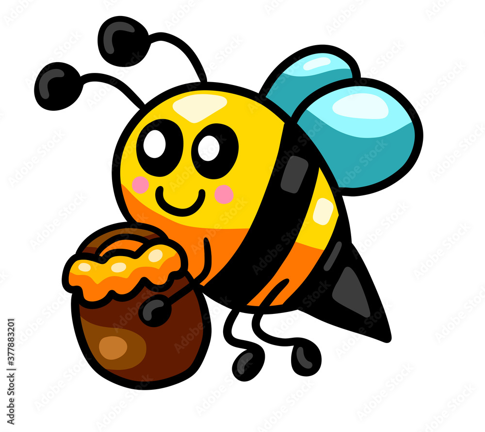 Adorable Stylized Little Bee Adorable Stylized Little Bee