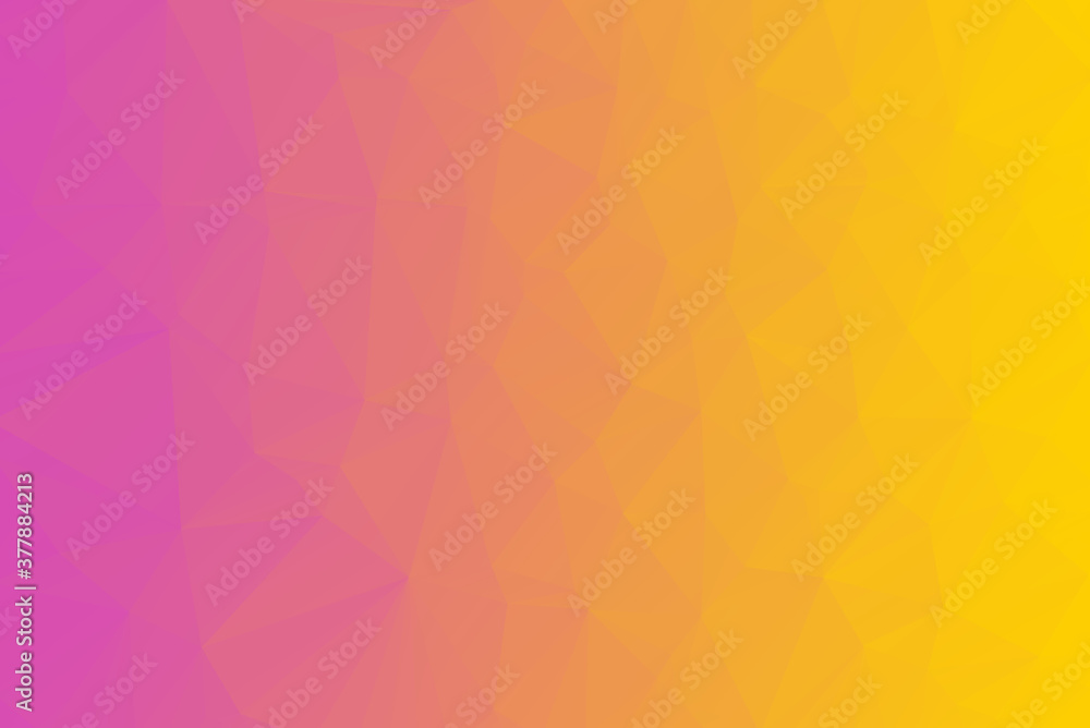 Violet To Yellow Abstract Low Poly Geometric Gradient Polygonal Background With Square Box Vector Illustration