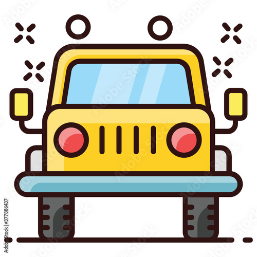 
Quadro jeep icon design, editable vector of travel transport powered by an internal combustion engine
