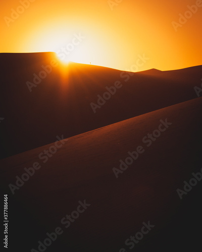 Sunset at Dune 7 near Walvis Bay in Namibia