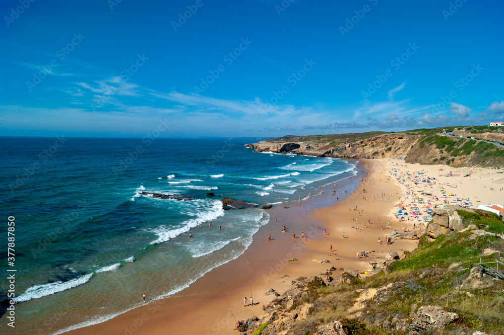Beautiful and quiet beach on the coast of Portugal
