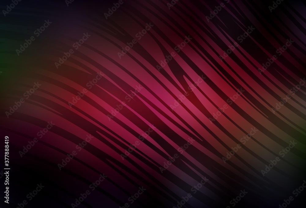 Dark Red, Yellow vector texture with wry lines.