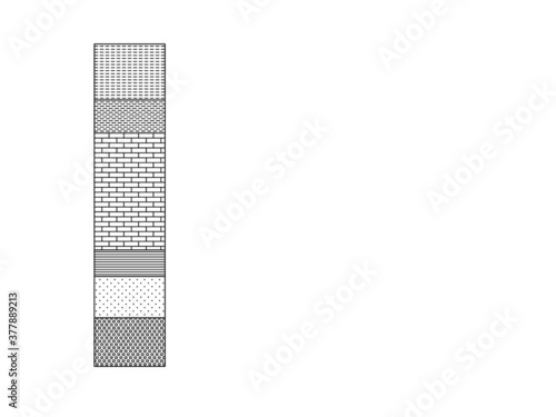 Geological stratigraphic column of sedimentary rock