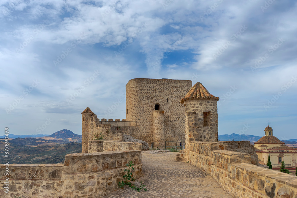 antiguo castillo de Olvera en la provincia de Cádiz, Andalucía