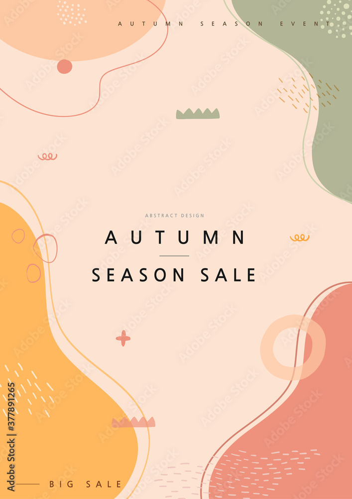 Geometrical Patterns for WebDesign. Autumn shopping eventillustration. Banner.
