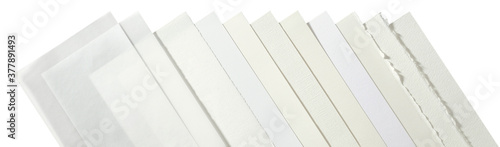 Tableau sur toile Papel blanco de varias grosores y texturas