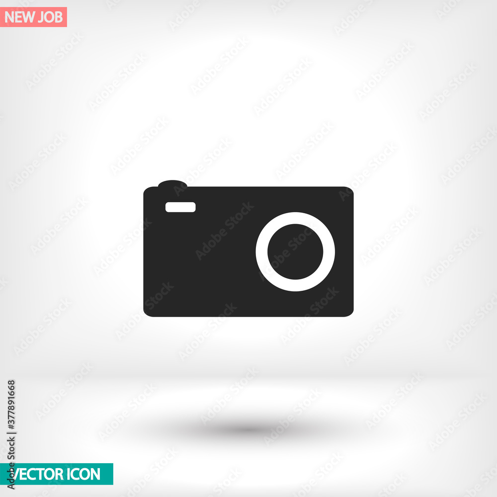 Camera vector icon , lorem ipsum Flat design