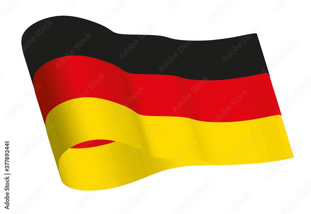 Obraz premium abstract illustration Germany flag on a white background