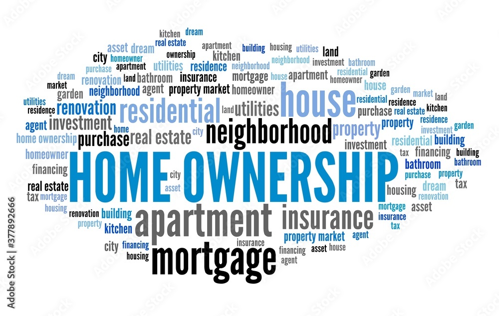 Fototapeta premium Home ownership text cloud