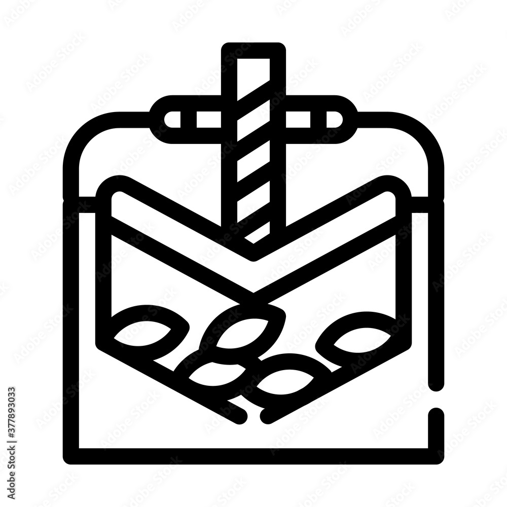 press equipment line icon vector symbol illustration