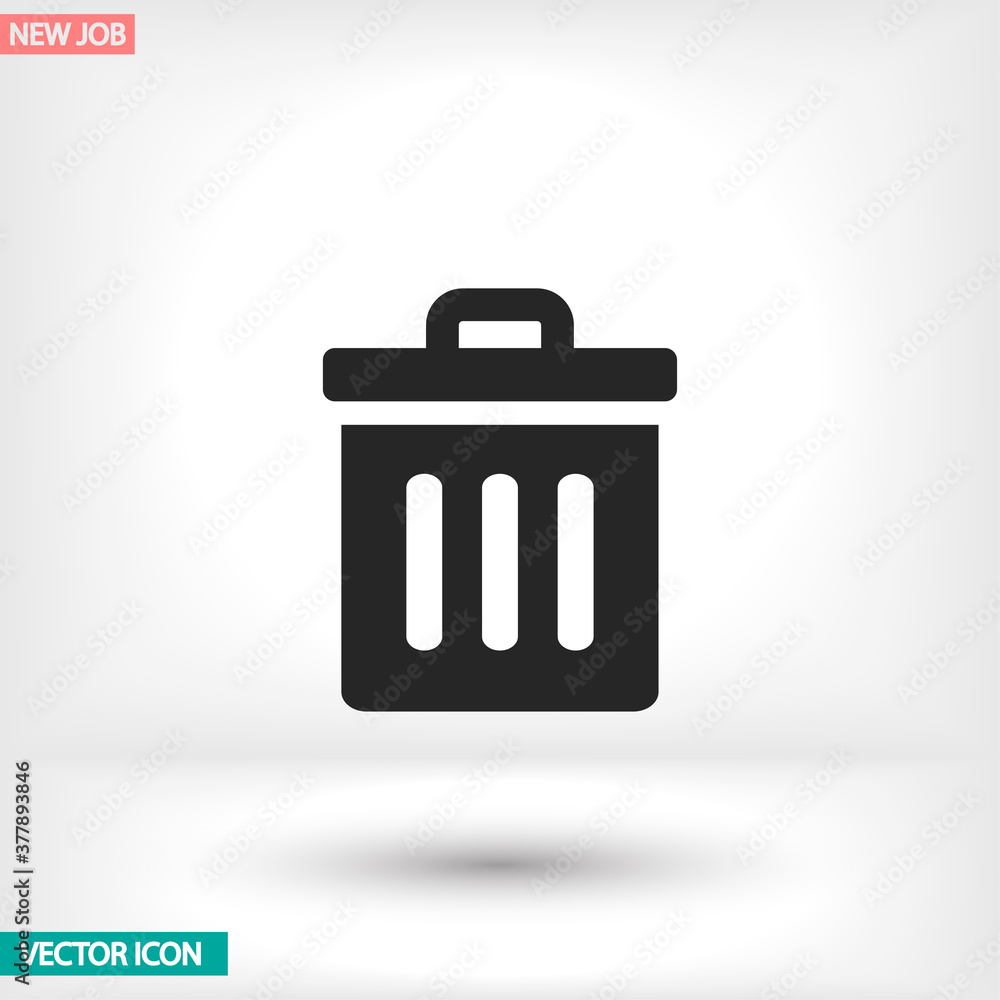 Trash vector icon , lorem ipsum Flat design Trash vector icon , lorem ipsum Flat design