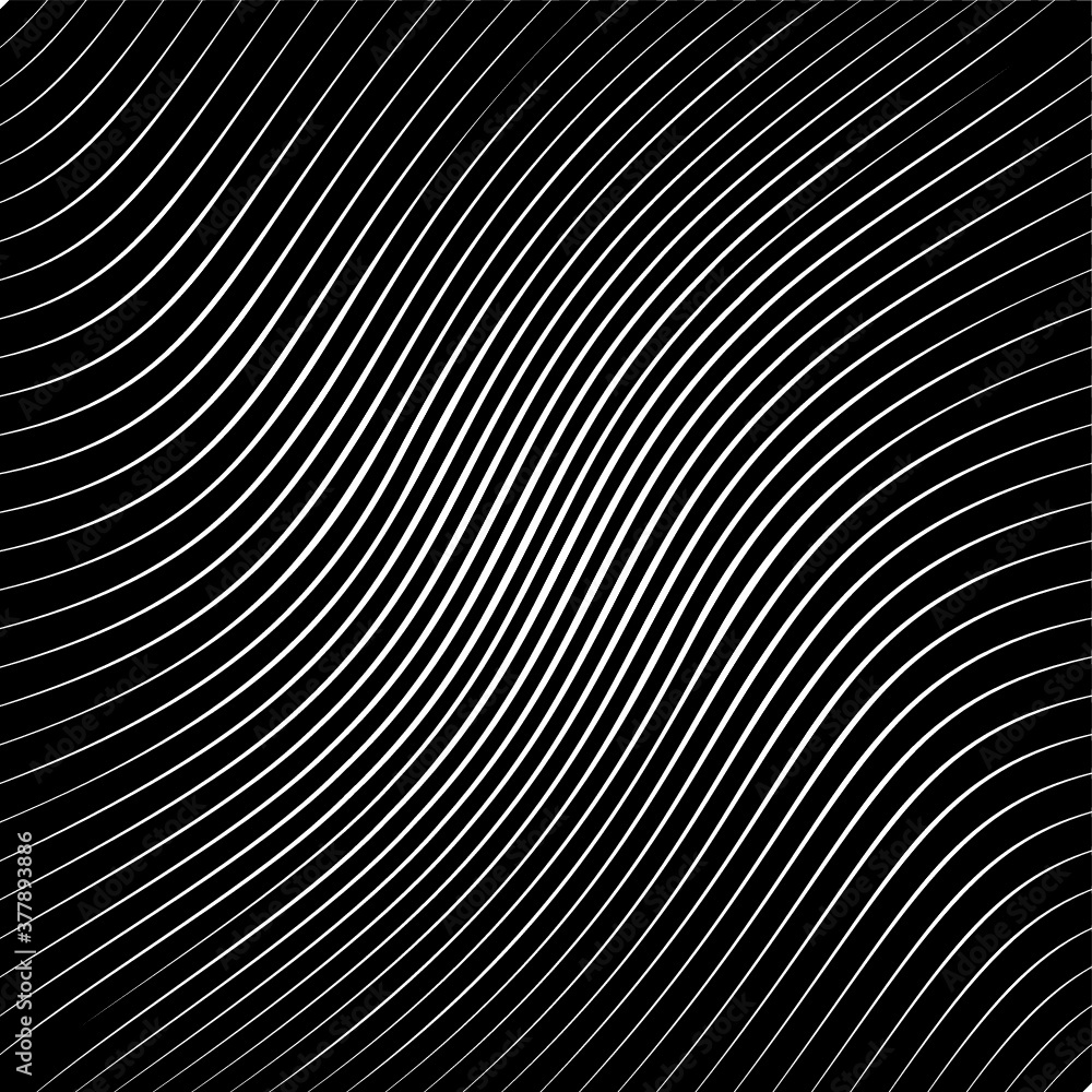 Abstract warped Diagonal Striped Background . Vector curved twisted slanting, waved lines texture Abstract warped Diagonal Striped Background . Vector curved twisted slanting, waved lines texture