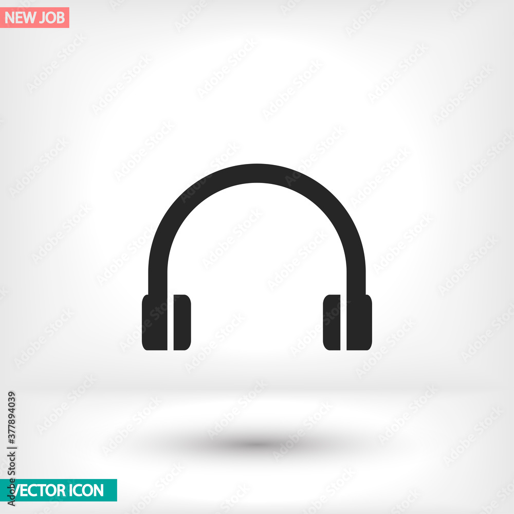 Headphones vector icon , lorem ipsum Flat design Headphones vector icon , lorem ipsum Flat design
